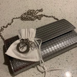 Lady Dior Crosière Wallet on Chain Silver